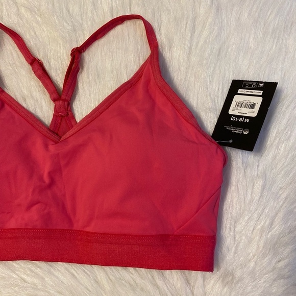Athletic‎ Works Sports Bra Womens Size Medium Pink DriWorks Moisture Wicking - Picture 2 of 6